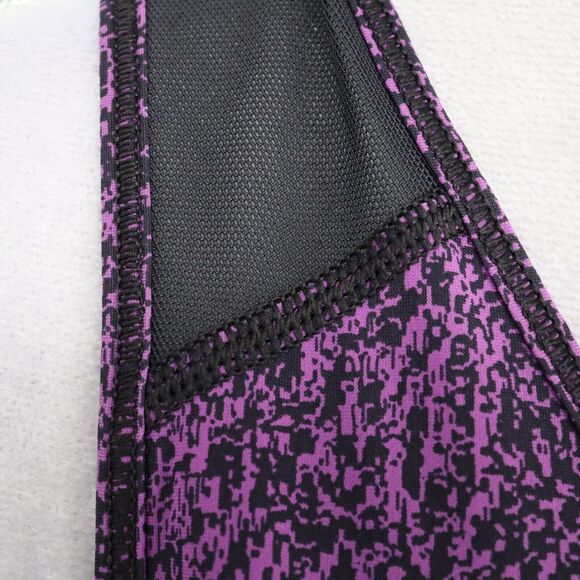 Lululemon Tank Top Womens Medium Purple Black Print Mesh Back Exercise Yoga - Picture 8 of 12